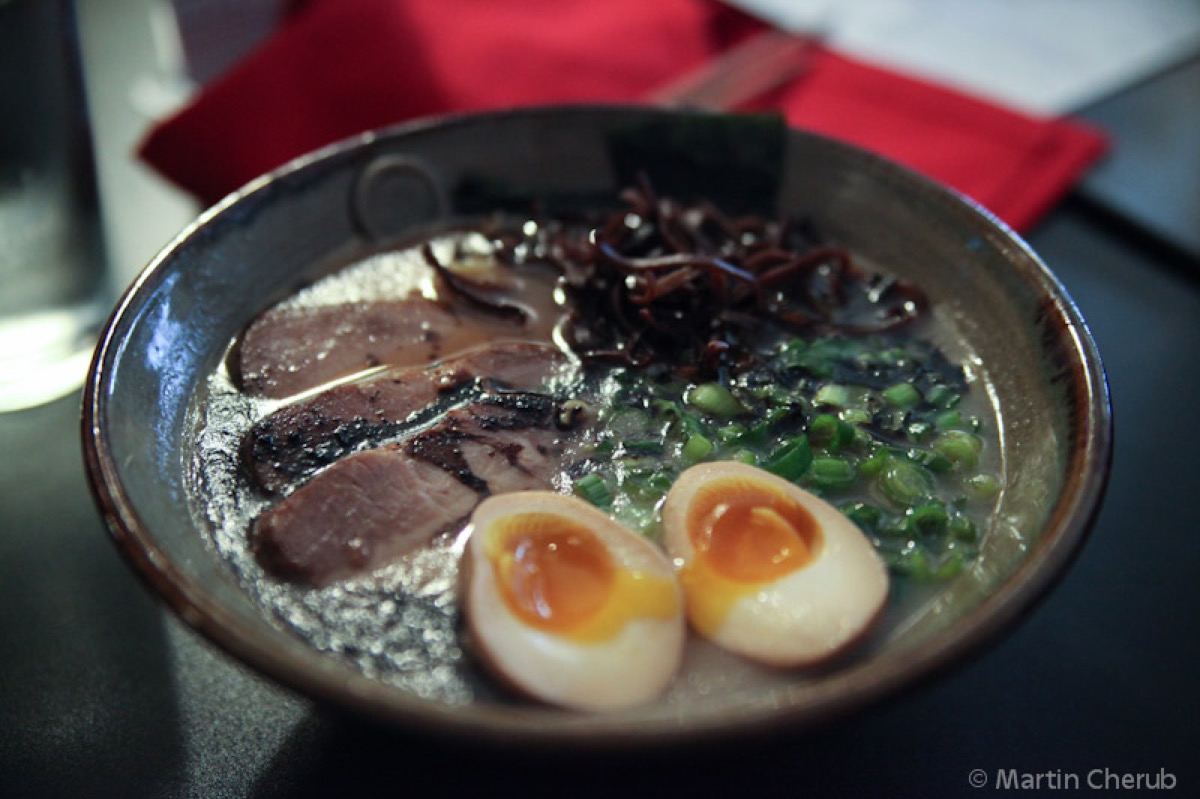 Michi tonkotsu ramen with marinated egg