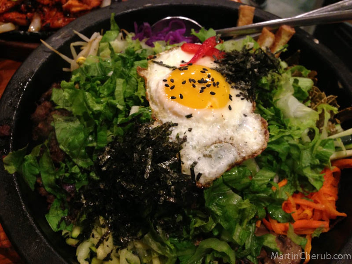 Bibimbap with vegetables and meat at Beverly Soon Tofu House