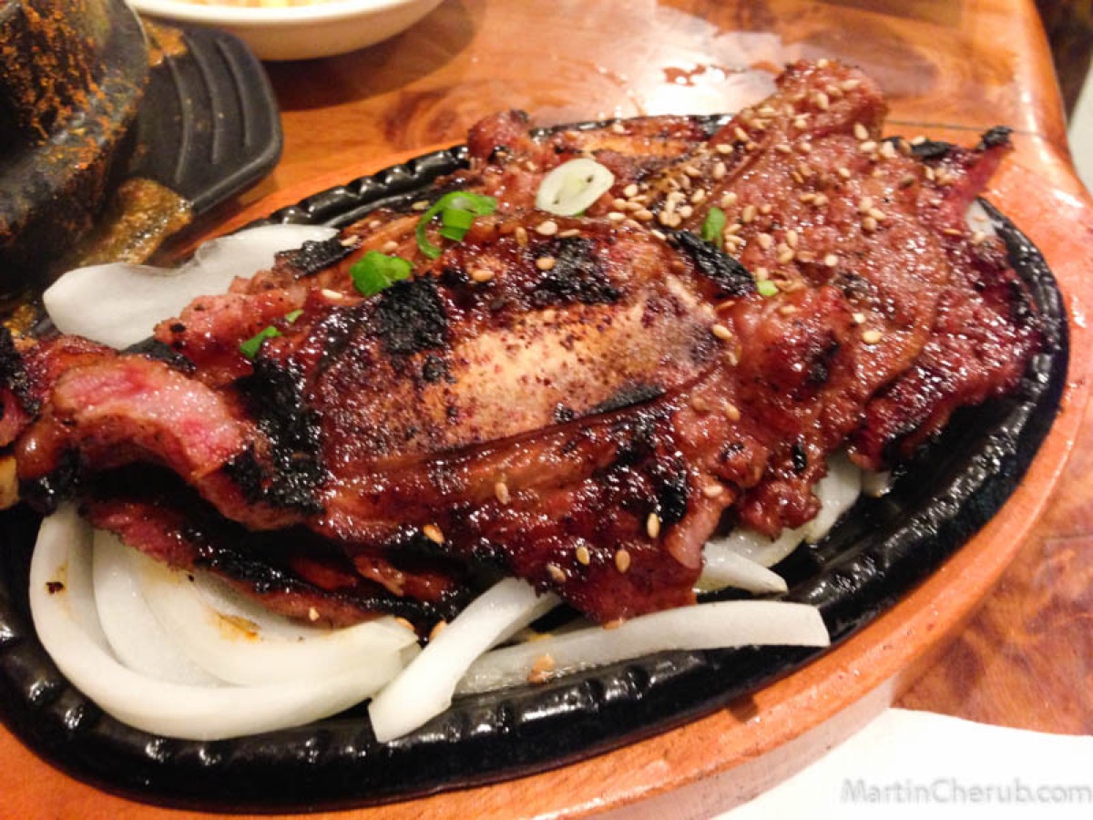 Bulgogi on a sizzling plate