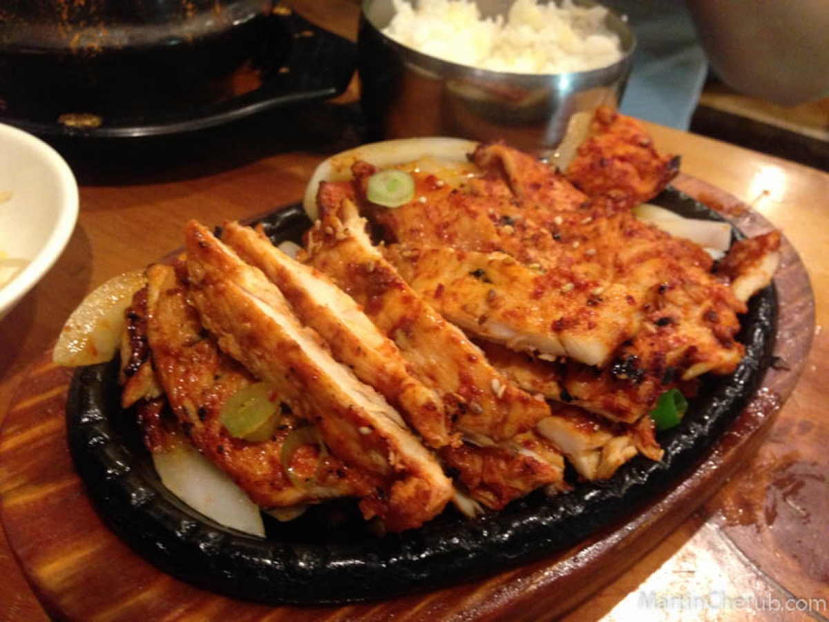 Spicy chicken sizzling plate