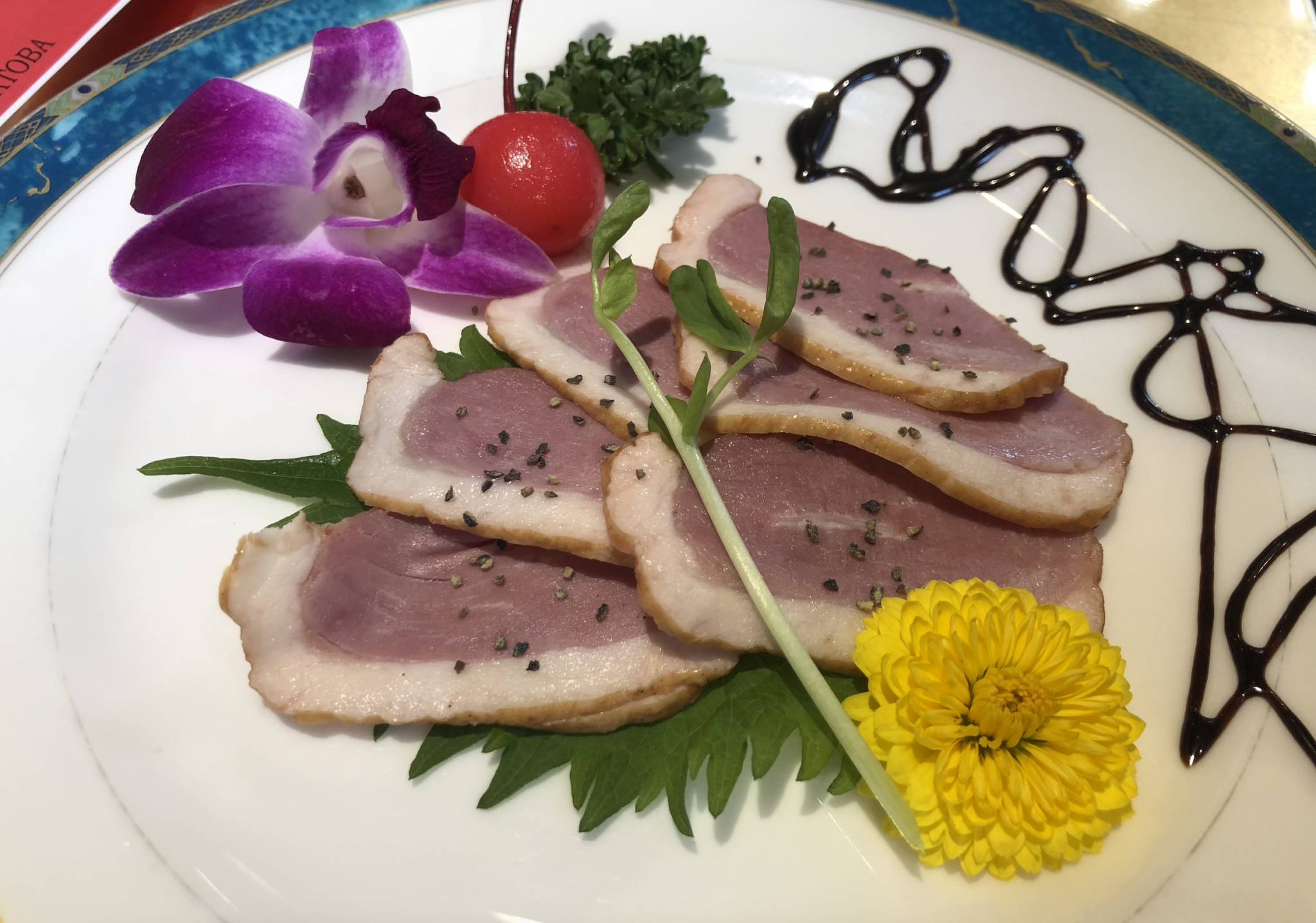 Kamo pastrami appetizer