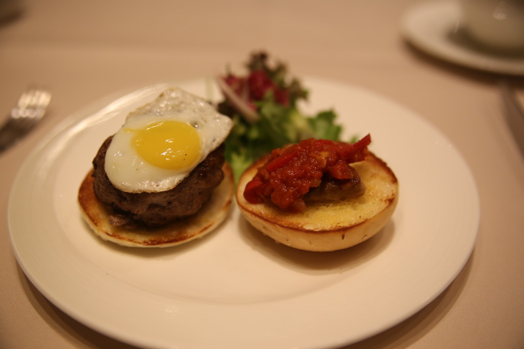 Beef burger with foie gras