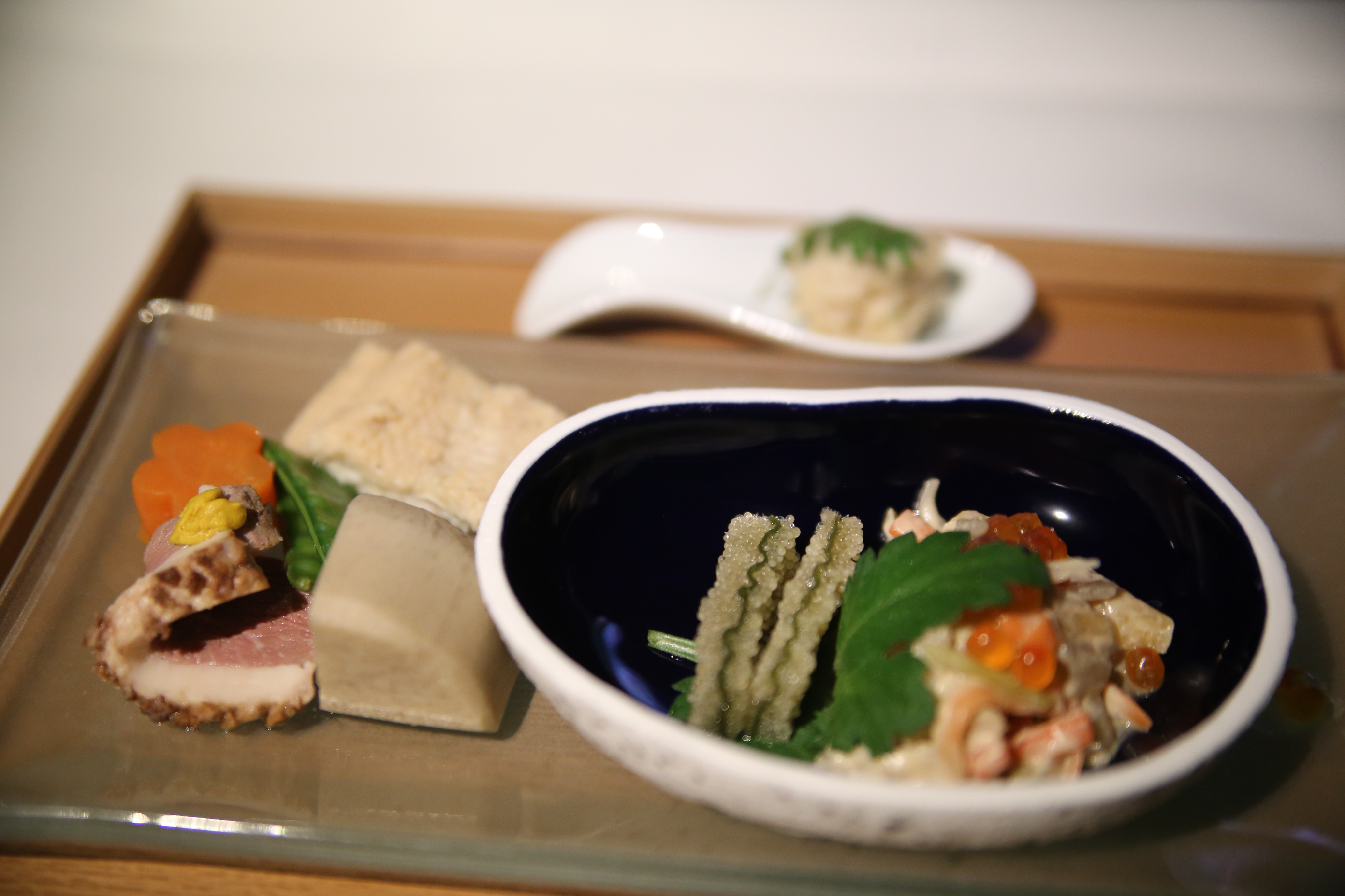 Kaiseki breakfast — first tray