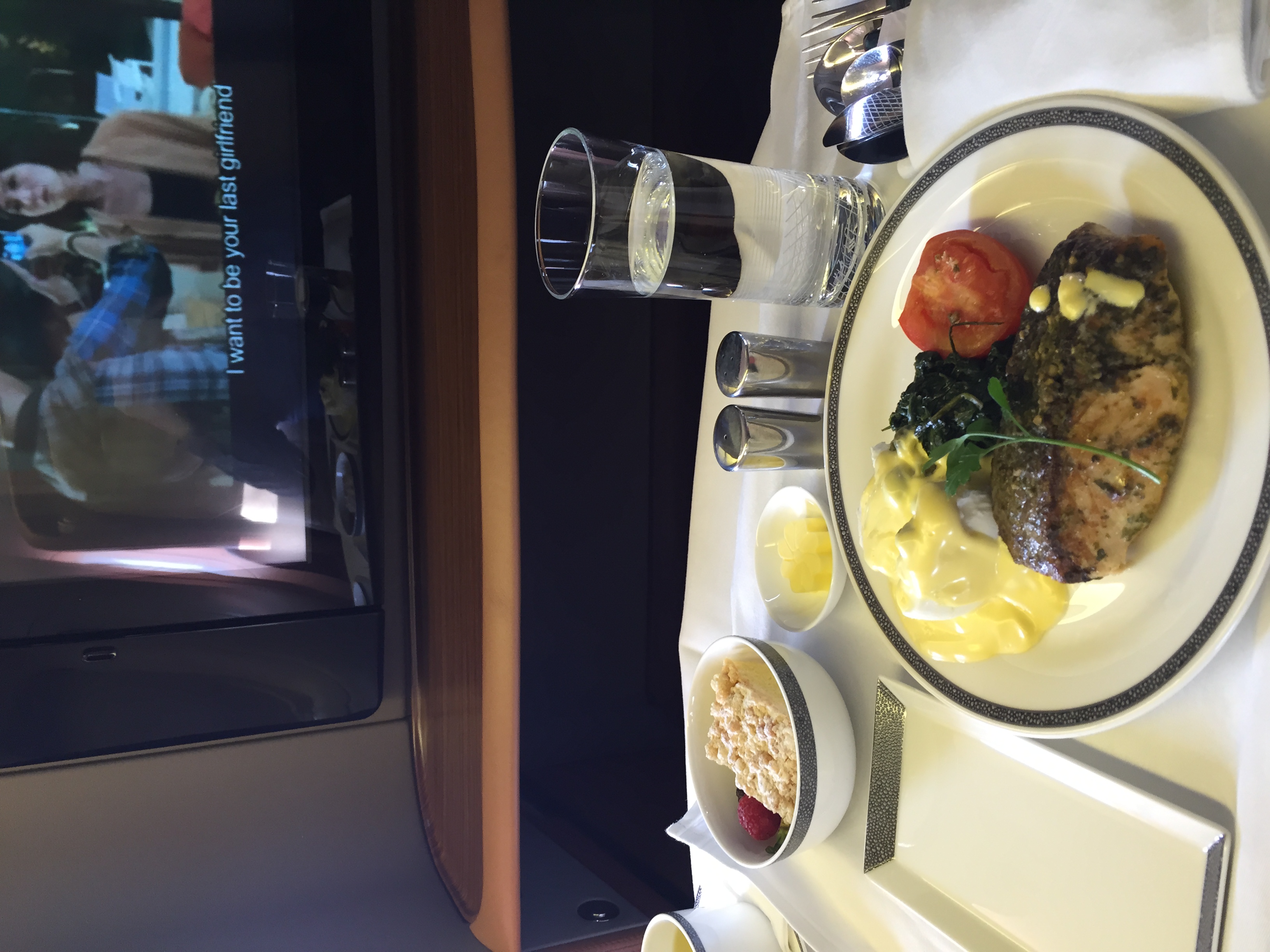 Salmon with poached egg