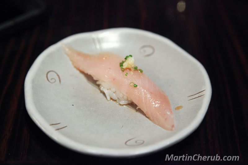 Nigiri with ginger and scallion